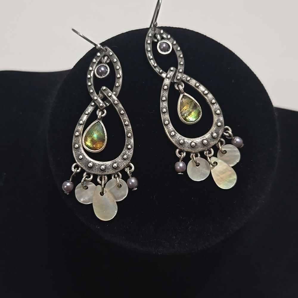 Vintage Sterling Silver Teardrop Earrings